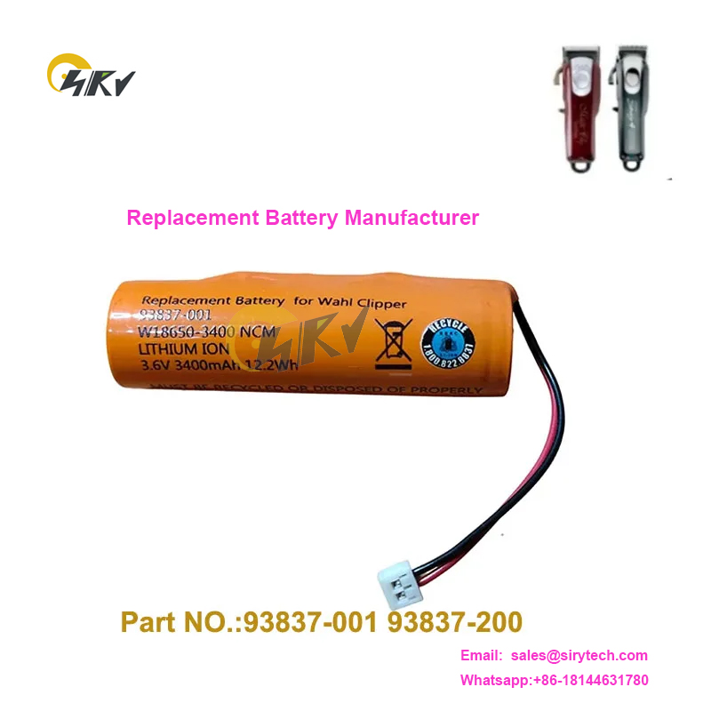 Shaver 3400mAh Battery For Wahl 93837-001 93837-200 Cordless Magic Clip Designer Sterling 4 Super Taper Cordless 8591L