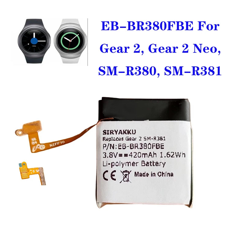 Replace EB-BR730ABE Battery for Samsung Galaxy Gear S2 3G Gear S2 3G SM-R730 SM-R730A SM-R730S SM-R730V SM-R735 Smart Watch