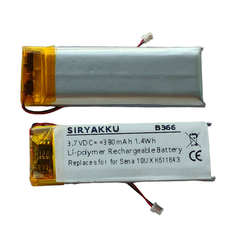 YT501542P Replacement Battery for Sena 10U 3.7V 380mAh Headphone Wireless Headset Battery