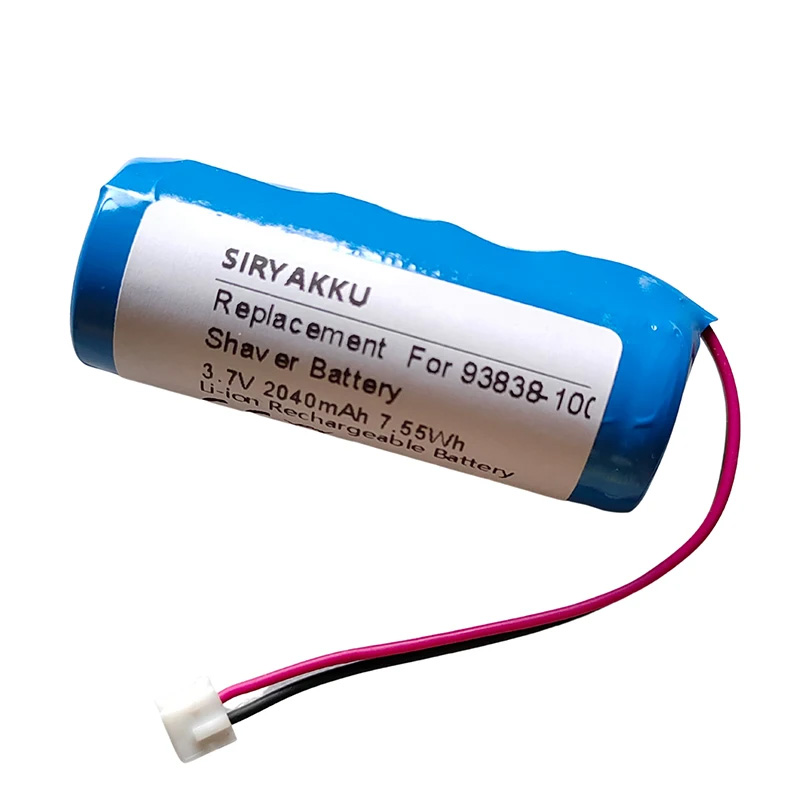 2040mAh Replacement Lithium 93838-100 Rechargeable Battery For Wahl Finale S08164-7030 Detailer S08171-7090 Clippers