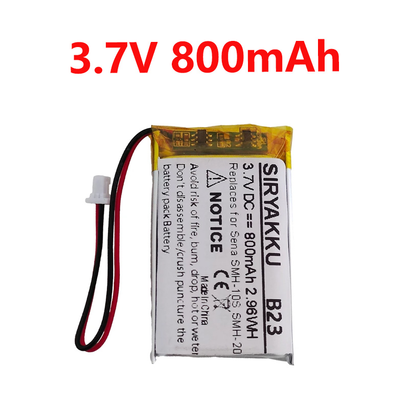 3.7V 1000mAh Battery For PANFU Sena 10S, 20S S10 S20 Octelect Sena 20S EVO,30K Motorcycle Wireless Headset Replace XK 752439