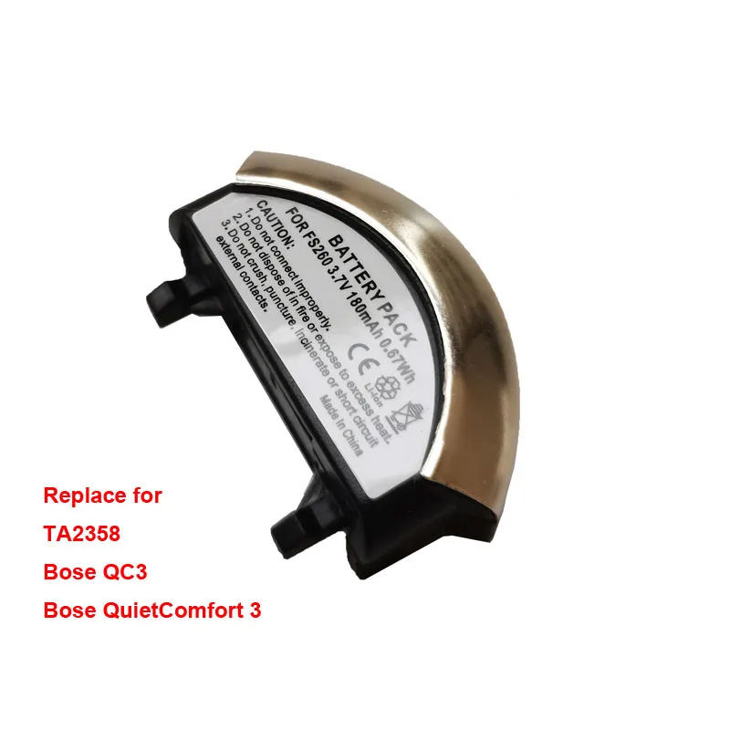 3.7V 40229 NTA2358 New Replacement Battery for Bose QC3 Bose QuietComfort 3 Headphone 40228