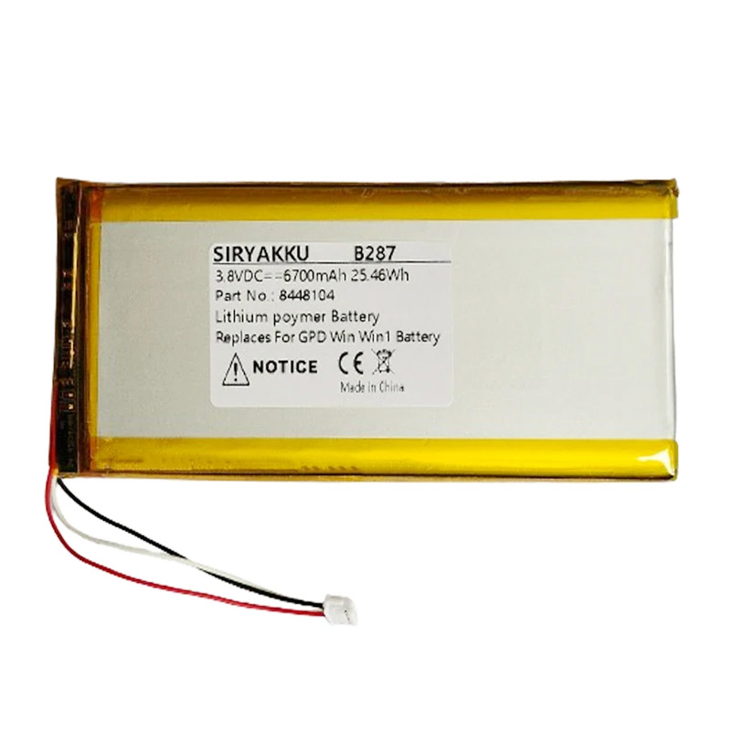 8448104 3.8V 6700mAh Li-polymer Battery Rechargeable For GPD win win1 For GPD Win1 Tablet Computer 3-wire