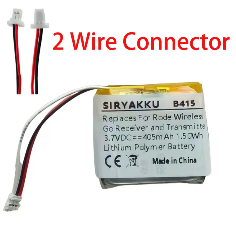 NTA552331 Rechargeable 3.7V 405mAh Li-polymer Battery For Rode Wireless Go II Receiver And Transmitter High Capacity