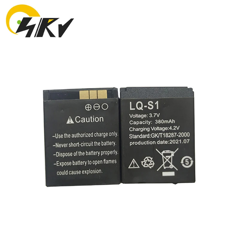 1-4PCS LQ-S1 3.7V 380mAh Rechargeable Lithium Battery For Smart Watch AB-S1 HLX-S1 DZ09 DJ-09 W8 A1 V8 X6 FYM-M9 SCX-M9 QW09