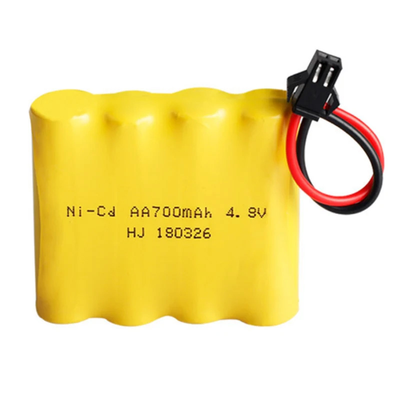 4.8V 700mAh AA NI-CD rechargeable battery pack and battery charger with SM connector