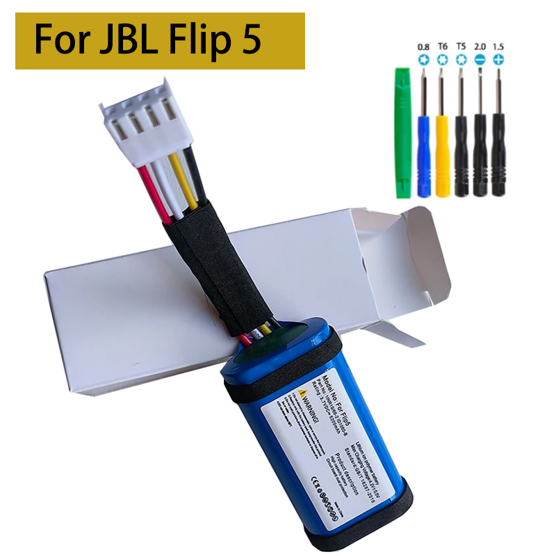 Flip 5 Battery Replacement For JBL Flip5 Bluetooth Speaker Sufficient Capacity 5200mAh 1INR 19/66-2 ID1060-B